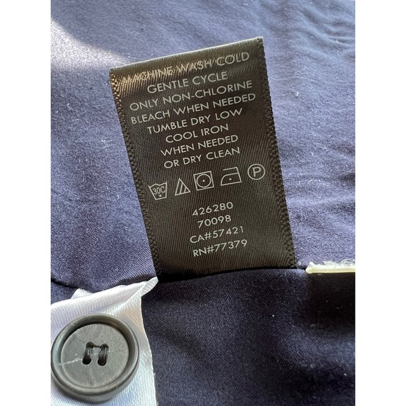 Womens Ann Taylor Collarless Navy Blazer Size 14 - Picture 8 of 9